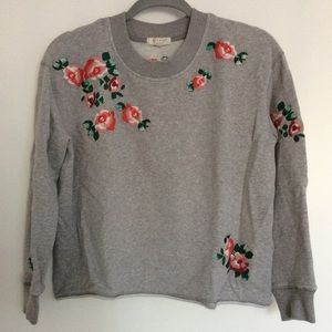 Madewell cropped embroidered fleece - Sz. S
